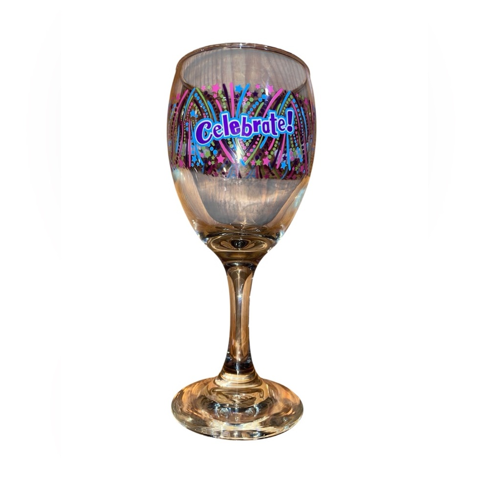 Celebrate Wine Glass